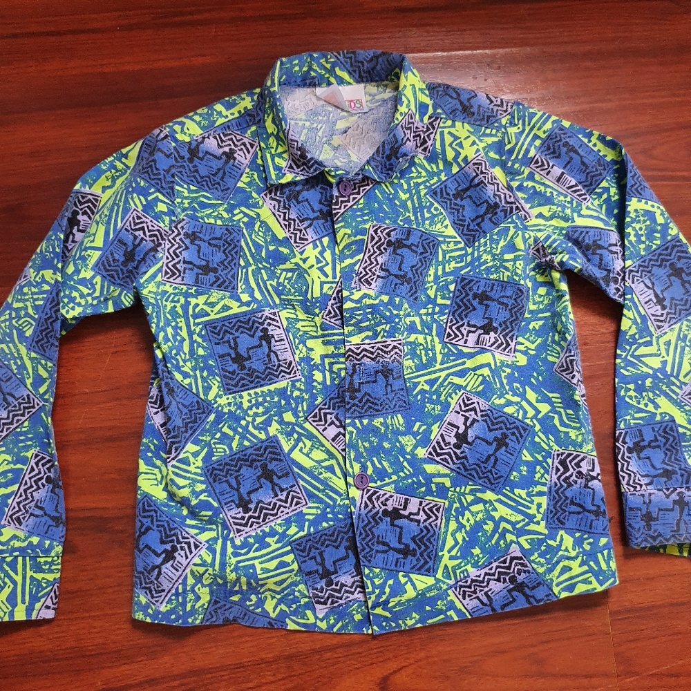Vintage Mcd kids long sleeve button shirt kids small